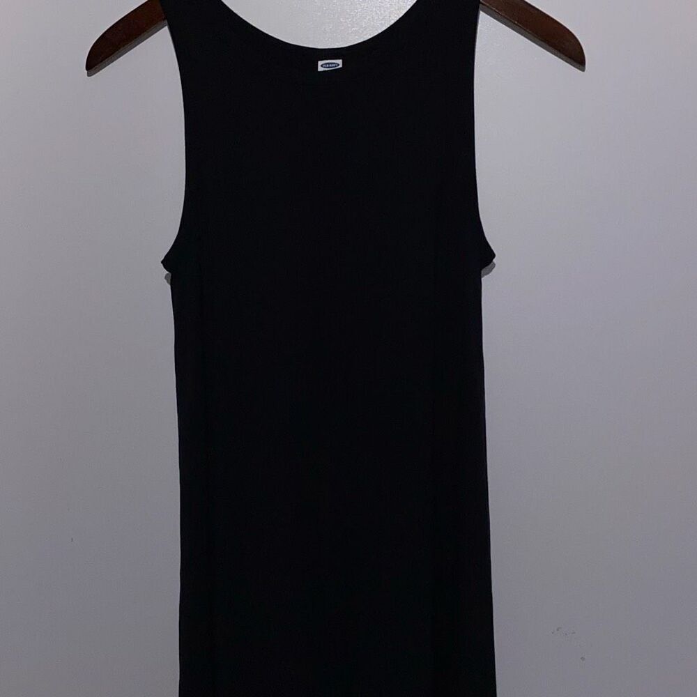 Old Navy Women's Black Round Neck Sleeveless Mini Shift Dress Small NWT